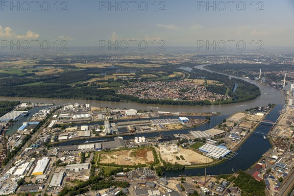 Rheinchemie Rheinau-Hafen Mannheim, Rhine, Mannheim, Baden-Württemberg, Germany, Europe, aerial