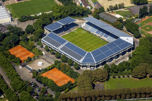 Carl-Benz-Stadion Mannheim, Mannheim, Baden-Württemberg, Germany, Europe, aerial view, birds-eyes