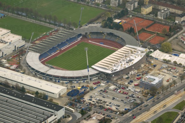 Eintracht Braunschweig stadium with west and east stands, Braunschweiger Turn- und Sportverein