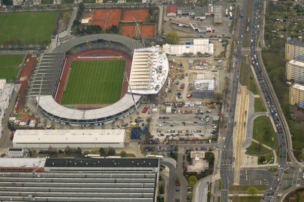 Eintracht Braunschweig stadium with west and east stands, Braunschweiger Turn- und Sportverein