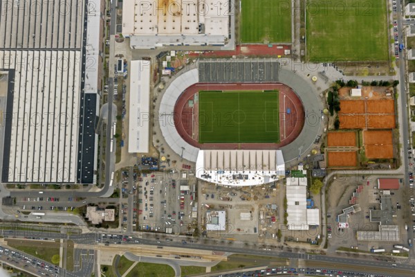 Eintracht Braunschweig stadium with west and east stands, Braunschweiger Turn- und Sportverein