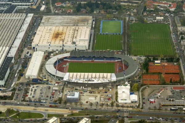 Eintracht Braunschweig stadium with west and east stands, Braunschweiger Turn- und Sportverein