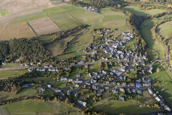 Hunsrück, Schwerbach, Saarland, Germany, Europe, Sankt Ingbert, aerial photo, birds-eyes view,