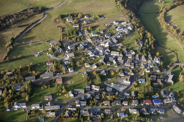 Hunsrück, Schwerbach, Saarland, Germany, Europe, Sankt Ingbert, aerial photo, birds-eyes view,