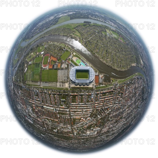 Weser stadium of SV Werder Bremen GmbH & Co. KGaA, Bundesliga, football club, solar roof, stadium