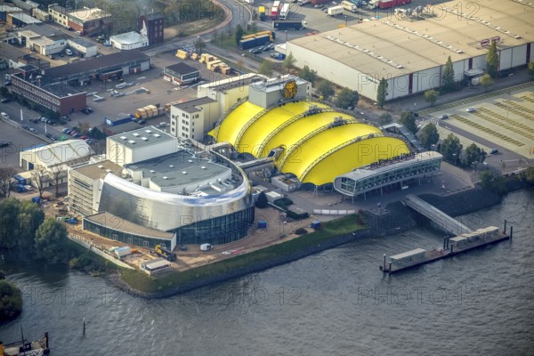 Stage Theatre Hamburg, Lion King Musical, Hamburg harbour, Hamburg, Germany, Europe, aerial view,