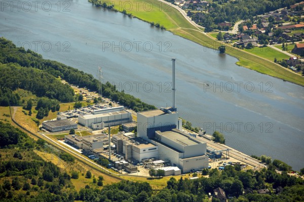 Geesthacht Energypark, Kernkraftwerk Krümmel GmbH, nuclear power plant on the Elbe, Geesthacht,