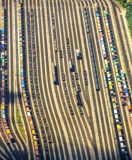 Freight yard, marshalling yard, shunting yard Alte Süderelbe Altenwerder, Hamburg, Free and