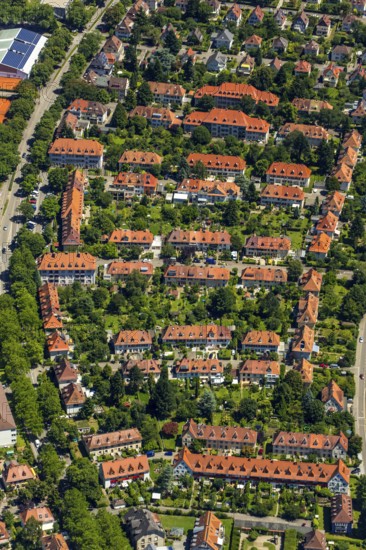 Residential streets in the forest lake neighbourhood on Schwarzwaldstrasse, Freiburg im Breisgau,