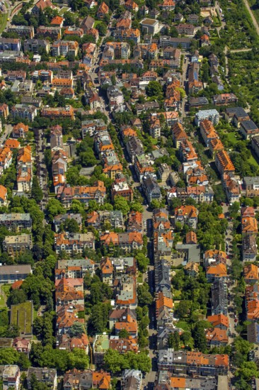 Residential buildings in Freiburg, Freiburg im Breisgau, Breisgau, Baden-Württemberg, Germany,