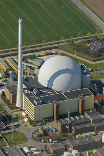Nuclear power plant Grohnde, nuclear power plant, nuclear power plant on the Weser, pressurised