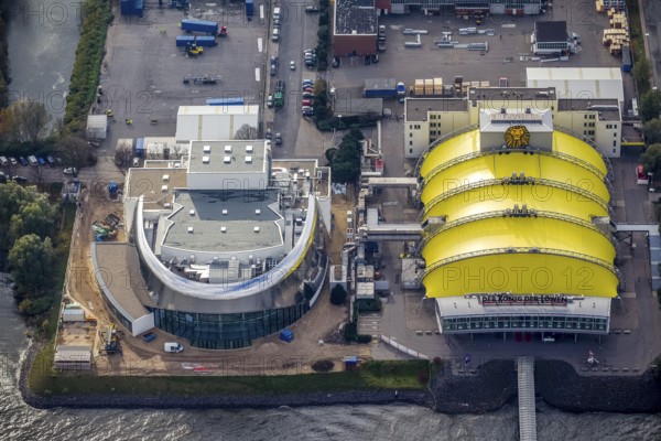 Stage Theatre Hamburg, Lion King Musical, Hamburg harbour, Hamburg, Germany, Europe, aerial view,