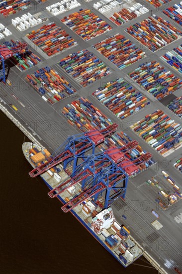 Container port, Waltershofer Hafen, container ships, Eurogate, Eurogate Container Terminal, Port of