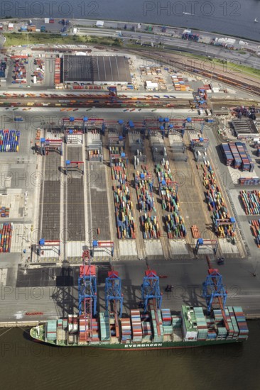 Container port, Waltershofer Hafen, container ships, Eurogate, Eurogate Container Terminal, Port of
