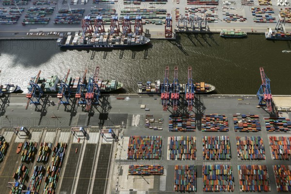 Container port, Waltershofer Hafen, container ships, Eurogate, Eurogate Container Terminal, Port of