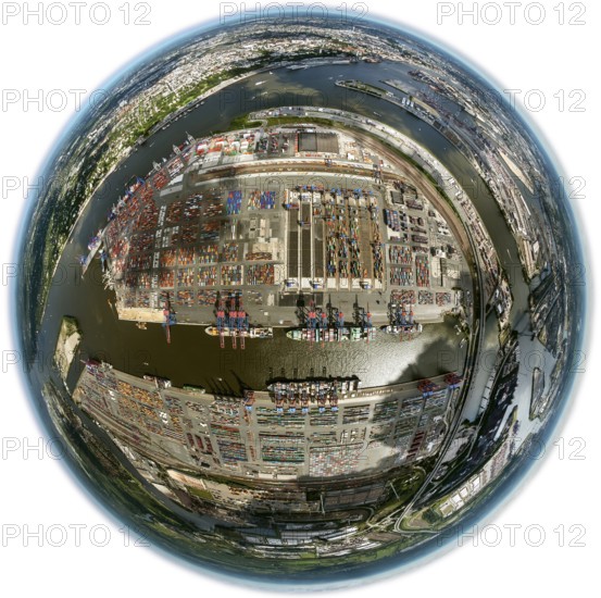 Container harbour, Waltershofer Hafen, container ships, Eurogate, Eurogate Container Terminal,