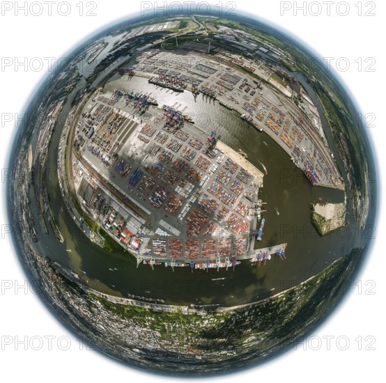 Container harbour, Waltershofer Hafen, container ships, Eurogate, Eurogate Container Terminal,