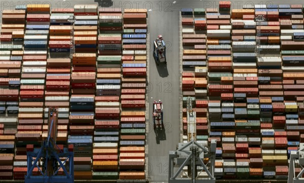 Container port, Waltershofer Hafen, container ships, Eurogate, Eurogate Container Terminal, Port of