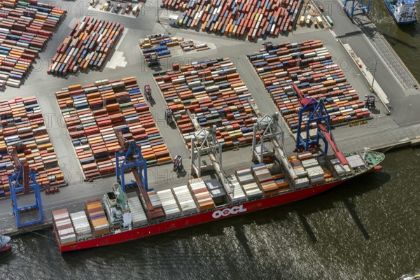 Container port, Waltershofer Hafen, container ships, Eurogate, Eurogate Container Terminal, Port of