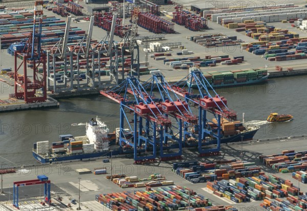 Container port, Waltershofer Hafen, container ships, Eurogate, Eurogate Container Terminal, Port of