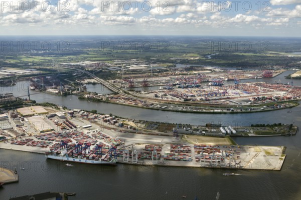 Container port, Waltershofer Hafen, container ships, Eurogate, Eurogate Container Terminal, Port of