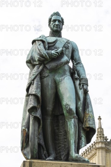 His father, Ernest I Duke of Saxony, Coburg and Gotha, statue, Ehrenburg Castle, Coburg, Upper
