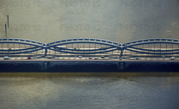 Steel construction of the Free Harbour Elbe Bridge over the Norderelbe, Hamburg Harbour, Elbe,