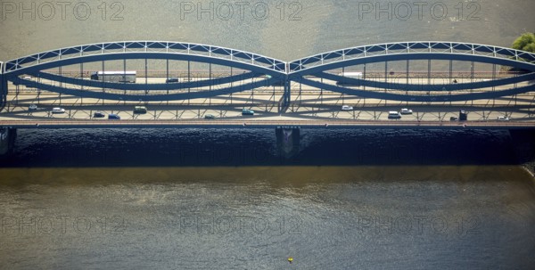 Steel construction of the Free Harbour Elbe Bridge over the Norderelbe, Hamburg Harbour, Elbe,