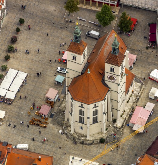 Church Neupfarrpplatz Regensburg, Regensburg, independent city in Eastern Bavaria, Bavaria,