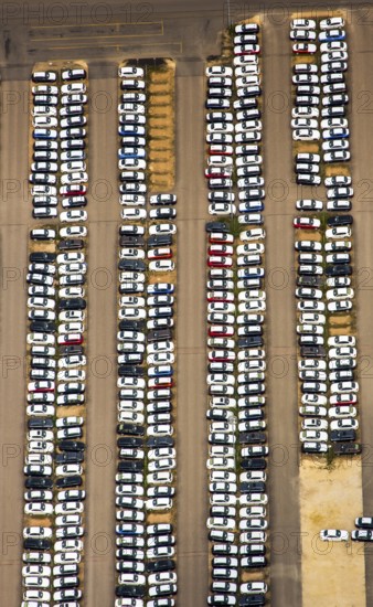 New car car park, BMW new car, BMW plant regensburg, automotive plant, car factory, Bayrische