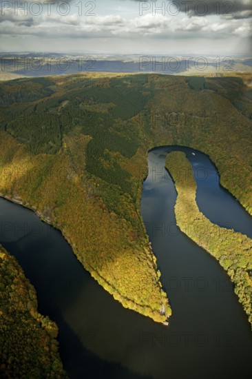 Heimbach, Belgium Aachen border area Eifel Rursee, North Rhine-Westphalia, Germany, Europe, aerial