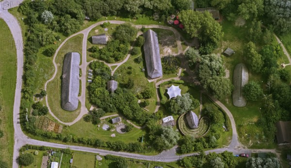 Archaeological Centre Hitzacker, residential barns, longhouses, mortuary hut, pit house, open-air
