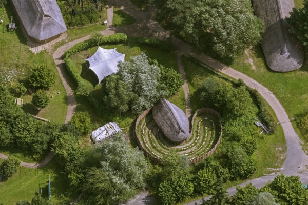 Archaeological Centre Hitzacker, residential barns, longhouses, mortuary hut, pit house, open-air