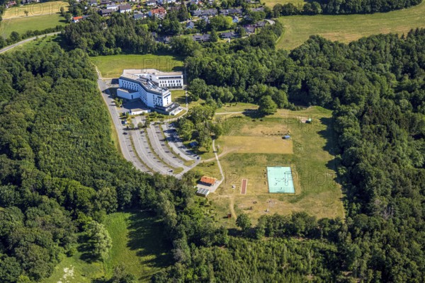 Aerial view, IG-Metall-Bildungszentrum, Sprockhövel, Ruhr area, North Rhine-Westphalia, Germany,