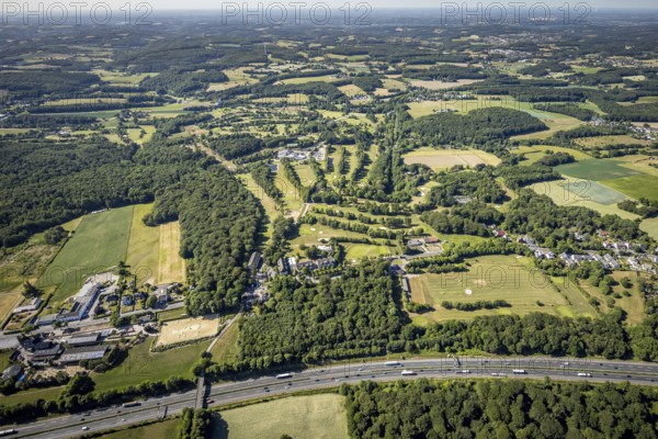 Aerial view, golf course Golfclub Felderbach Sprockhövel, Frielinghausen 1, Sprockhövel, Ruhr area,
