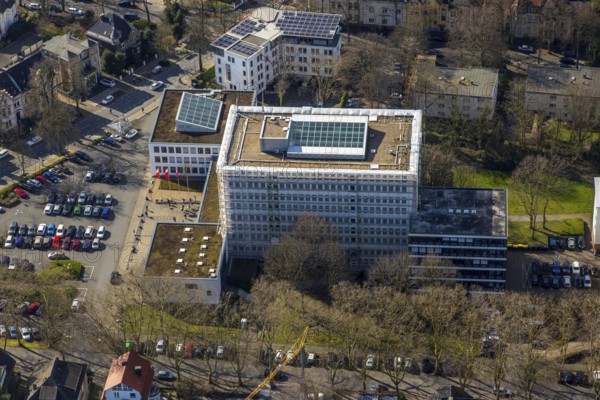 Aerial view, Unna district administration, Unna district economic development agency, Unna, Ruhr