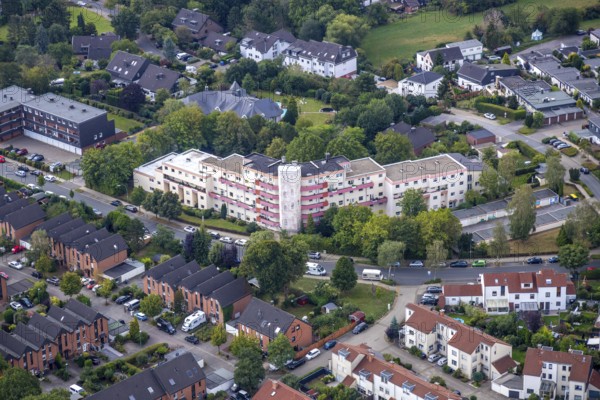 Aerial view, residential area Paracelsusstraße, Losenburg, Velbert, Ruhr area, North