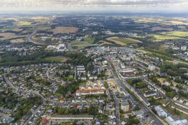 Aerial view, construction site new development area Zur Sonnenblume, Hardenberger Straße, Velbert,