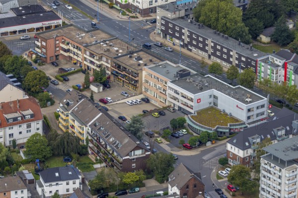 Aerial view, Sparkasse Velbert, shopping mile, Heiligenhauser Straße, Velbert, Ruhr area, North