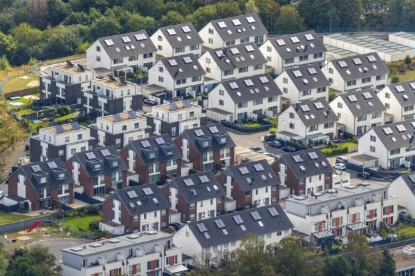 Aerial view, Winkelstraße housing estate, Oberstadt, Velbert, Ruhr area, North Rhine-Westphalia,