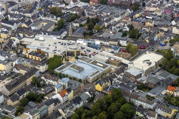 Aerial view, StadtGalerie Velbert, Forum Niederberg, Velbert, Ruhr area, North Rhine-Westphalia,