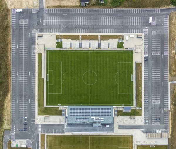 Aerial view, new Oberliga stadium, EMKA Sportzentrum Velbert, Röttgen, Velbert, Ruhr area, North