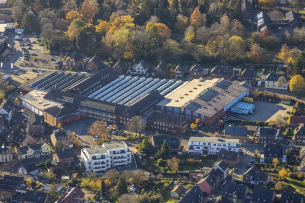 Aerial view, Paradies GmbH specialised shop for bedding, Vluyn, Neukirchen-Vluyn, Ruhr area, North