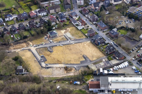 Aerial view, new development area Lilienthalstraße, Nürnberger Straße, Osterfeld, Oberhausen, Ruhr