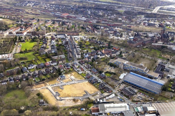Aerial view, Lilienthalstraße development area, Nürnberger Straße, Osterfeld comprehensive school,
