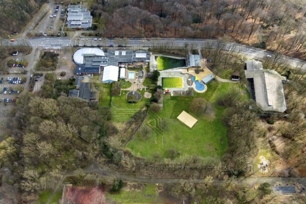 Aerial view, Solbad Vonderort, wellness centre, Osterfeld, Oberhausen, Ruhr area, North