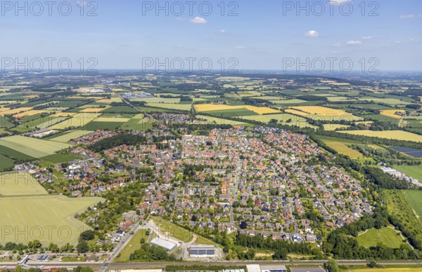 Aerial view, aerial view Appelhülsen, Nottuln, Münsterland, North Rhine-Westphalia, Germany, DE,