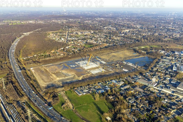 Aerial view, Logport V, Weierheide Waldteichstraße, retail chain Edeka Rhein-Ruhr, new central