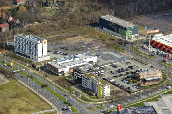 Aerial view, Hotel Super 8 by Wyndham Oberhausen, XIAO Restaurant, The ASH - Oberhausen, B&B Hotel