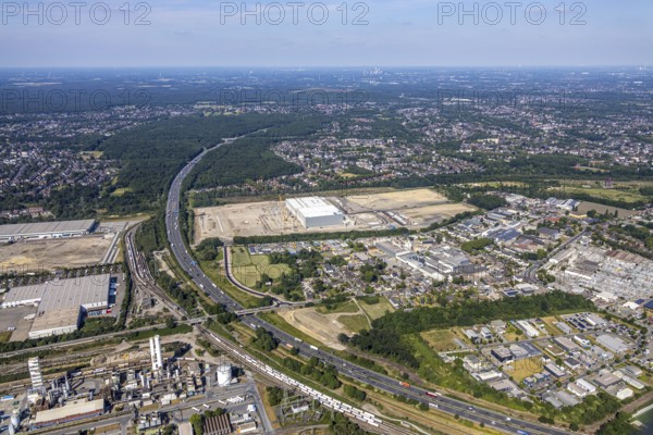 Aerial view, Oberhausen, Logport V, Duisport, Waldteichstraße industrial estate,